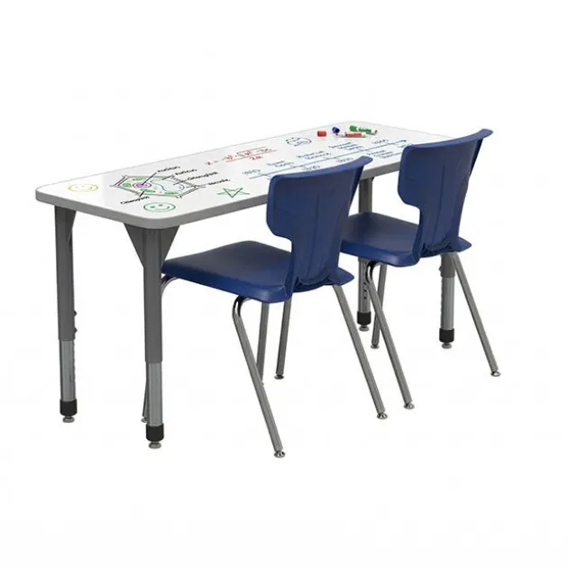 Classroom Set - Premier Rectangle Dry Erase Desks (20" x 60") & Premier Chairs Package