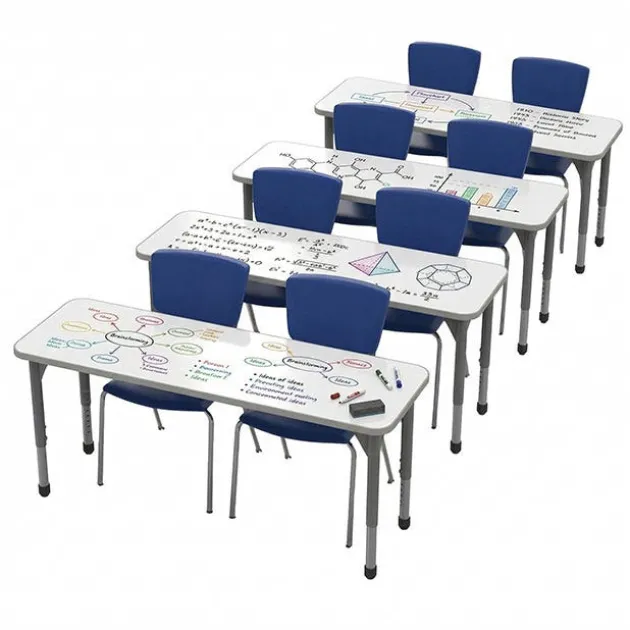 Classroom Set - Premier Rectangle Dry Erase Desks (20" x 60") & Premier Chairs Package