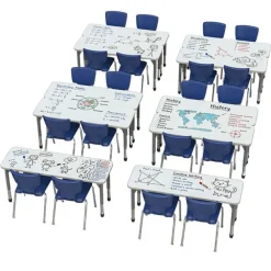 Classroom Set - Premier Rectangle Dry Erase Desks (20