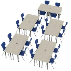 Classroom Set - Premier Rectangle Desks & Premier Chairs Package