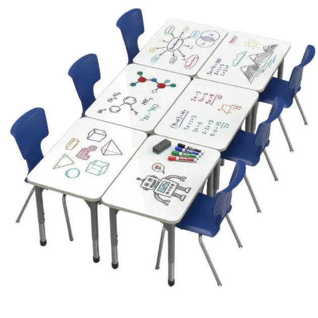 Classroom Set - Premier Rectangle Dry Erase Desks & Premier Chairs Package