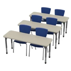 Classroom Set - Premier Rectangle Desks (20" x 60") & Premier Chairs Package
