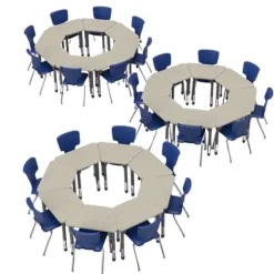 Classroom Set - Premier Trapezoid Desks & Premier Chairs Package