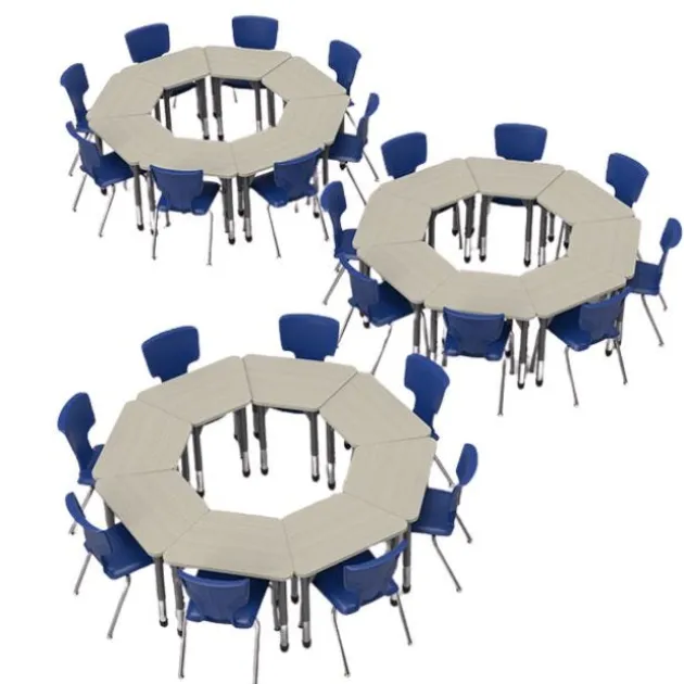 Classroom Set - Premier Trapezoid Desks & Premier Chairs Package