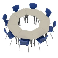 Classroom Set - Premier Trapezoid Desks & Premier Chairs Package