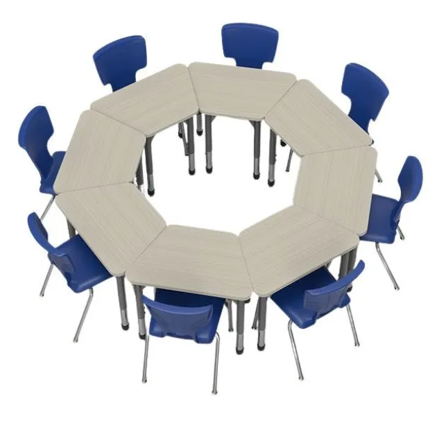 Classroom Set - Premier Trapezoid Desks & Premier Chairs Package