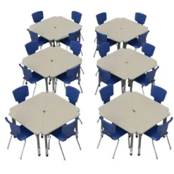 Classroom Set - Premier Triangle Desks & Premier Chairs Package