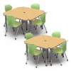 Classroom Set - 8 Premier Triangle Desks & Apex Chairs