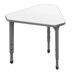 Classroom Set - 6 Single Student Gem Dry Erase Apex Desks & 6 Apex Stack Chairs (18'' 5th-Adult)