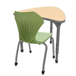 Classroom Set - 24 Single Student Chevron Apex Desks & 24 Apex Stack Chairs (18'' H - 5th-Adult)