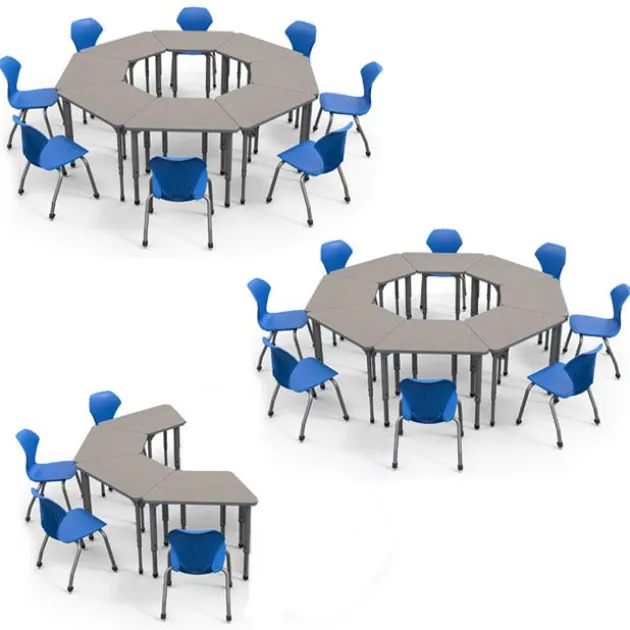 Classroom Set- 20 Trapezoid Apex Desks & Apex Chairs