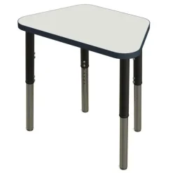 Classroom Set - 24 Trapezoid Synergy Dry Erase Synergy Student Desks and Stack Chairs