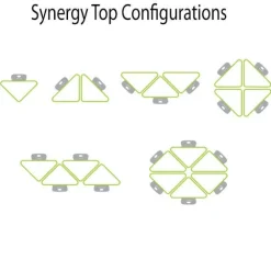 Classroom Set - 24 Triangle Synergy Student Desks and Stack Chairs