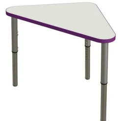 Classroom Set - 24 Triangle Synergy Dry Erase Synergy Student Desks and Stack Chairs