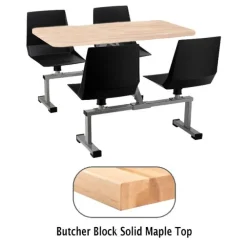 Cluster Swivel Booth with Butcher Block Top