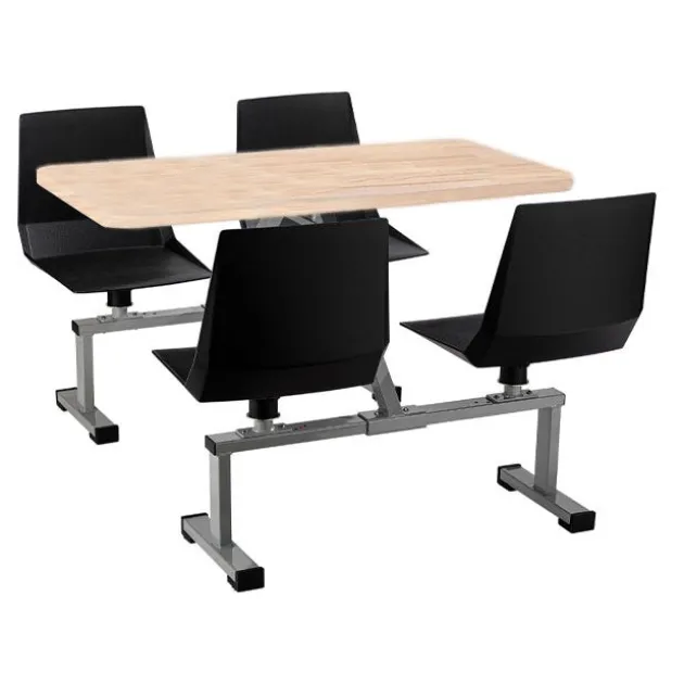 Cluster Swivel Booth with Butcher Block Top