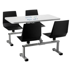 Cluster Swivel Booth with Dry Erase Top