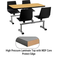 Cluster Swivel Booth with MDF Top