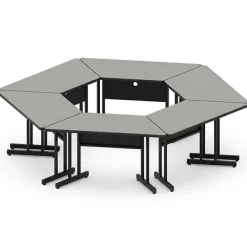 Collaborative Trapezoid Computer Tables