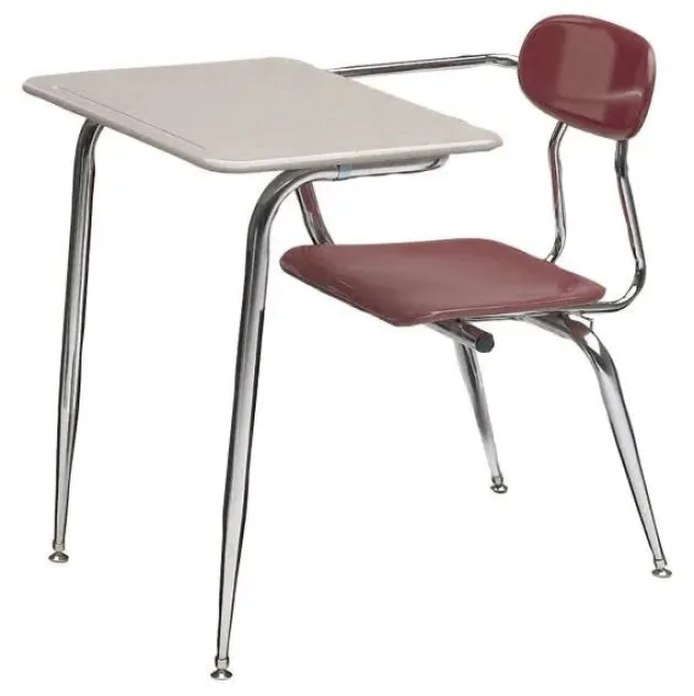 Combo Desk with Solid Plastic Top & Arm Brace