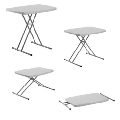 Commercialine Height Adjustable Personal Folding Table (20'' W x 30'' D)