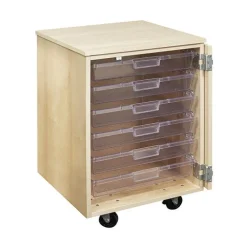 Compact Mobile Tote Storage Cabinet