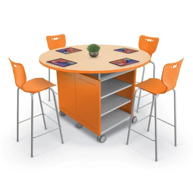 Compass Island Round Cabinet & 30" Hierarchy Stool Package