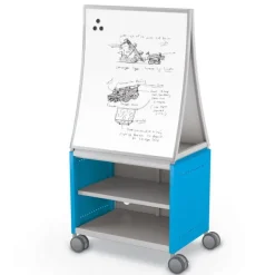 Compass Shelf Storage Cabinets w/ Ogee Easel