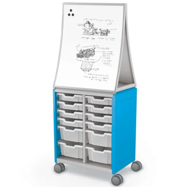 Compass Tray Storage Cabinets w/ Ogee Easel