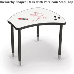 Complete Classroom Package - Teacher Station + 34 Porcelain Dry Erase Shape Desks & Chairs