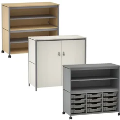 Constellate Double Low Cluster Classroom Storage Cabinets