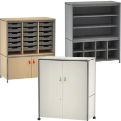 Constellate Mid + Low Cluster Classroom Storage Cabinets