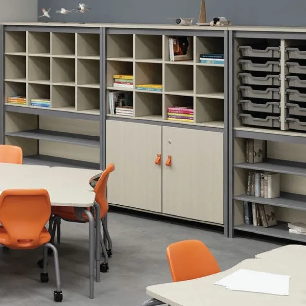 Constellate Mid + Low Cluster Classroom Storage Cabinets