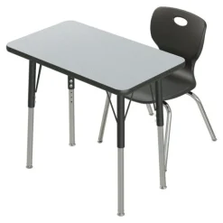 Corrella Height Adjustable Collaborative Desk Package w/ 24 Rectangle Desks & 24 Chairs