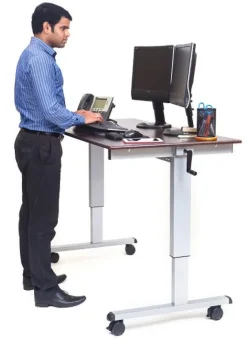 Crank Adjustable Stand Up Desk (60'' W)
