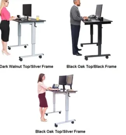 Crank Adjustable Stand Up Desk (60'' W)