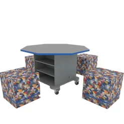 Creation Cube Storage Table with Perch Square Soft Seating Package - Octagon