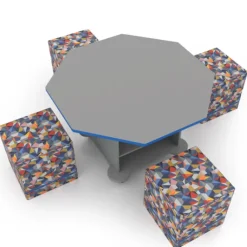 Creation Cube Storage Table with Perch Square Soft Seating Package - Octagon