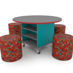 Creation Cube Storage Table with Perch Circle Soft Seating Package - Round