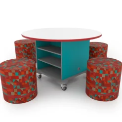 Creation Cube Storage Table with Perch Circle Soft Seating Package - Round