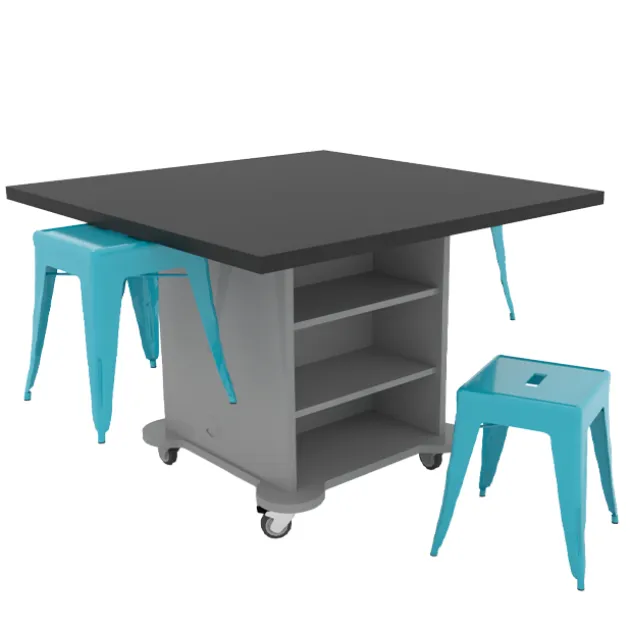 Creation Cube Storage Work Tables with Stools