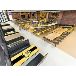 Customizable Booth Seating Cafeteria Table Unit (60'' W x 72'' L)