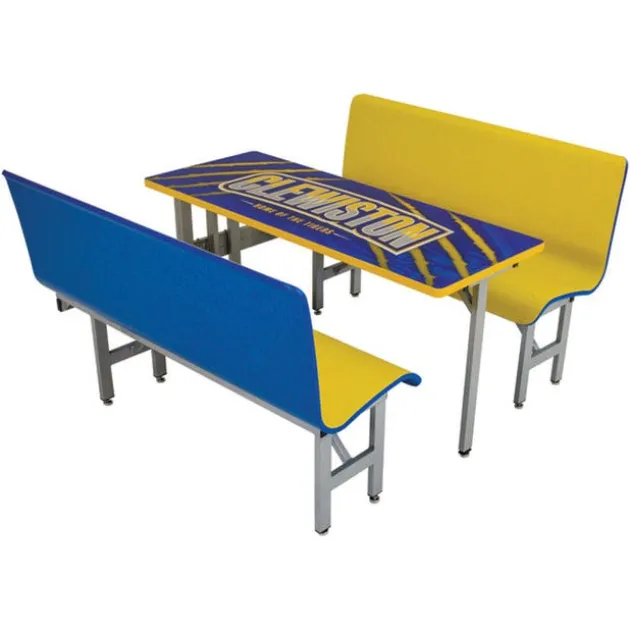 Customizable Booth Seating Cafeteria Table Unit (60'' W x 72'' L)