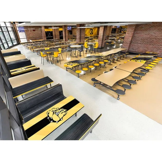 Customizable Booth Seating Cafeteria Table Unit (48'' W x 72'' L)