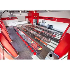 Customizable Mobile Bench Cafeteria Table (8' L)