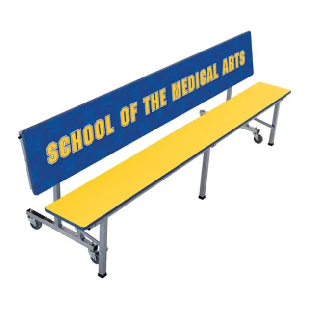 Customizable Mobile Cafeteria Convertible Bench Table - (7' L)