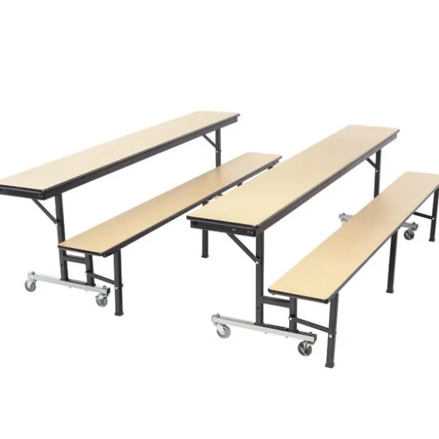 Customizable Mobile Cafeteria Convertible Bench Table - (7' L)