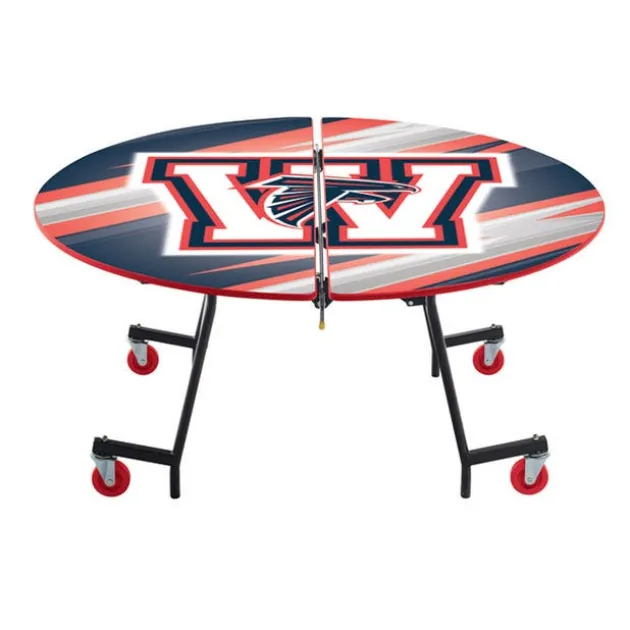 Customizable Mobile Cafeteria Table - 72'' Oval