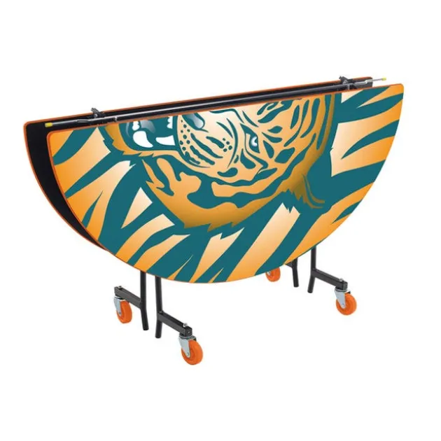 Customizable Mobile Cafeteria Table - 72'' Oval