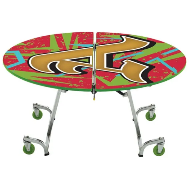 Customizable Mobile Cafeteria Table - 72'' Round